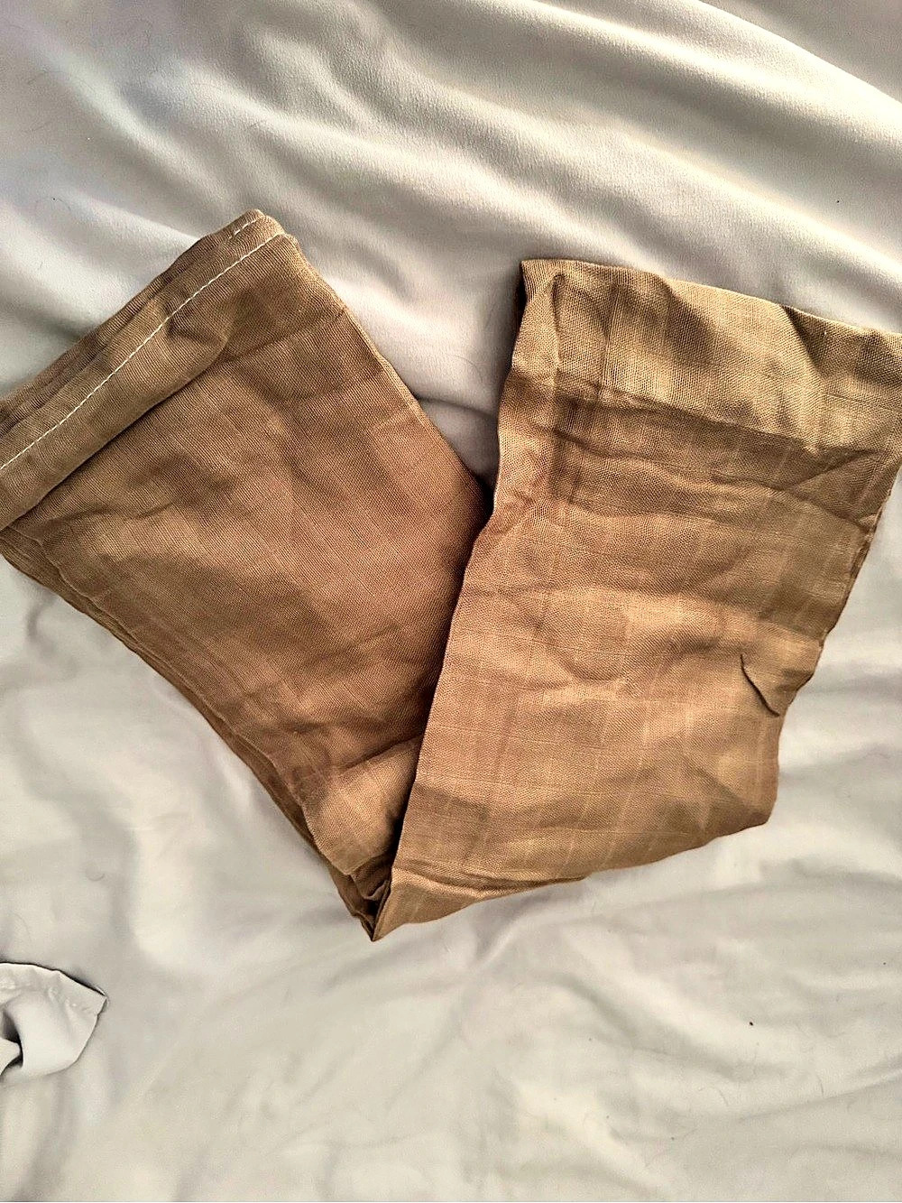 Brown meslin bamboo swaddle blanket- never used